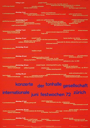 Müller-Brockmann Josef - Konzerte der Tonhalle Gesellschaft